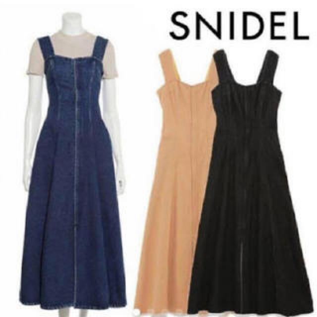 SNIDEL(スナイデル)の紗栄子着用* SNIDEL デザインコルセットワンピース　BLU 1 レディースのワンピース(ロングワンピース/マキシワンピース)の商品写真