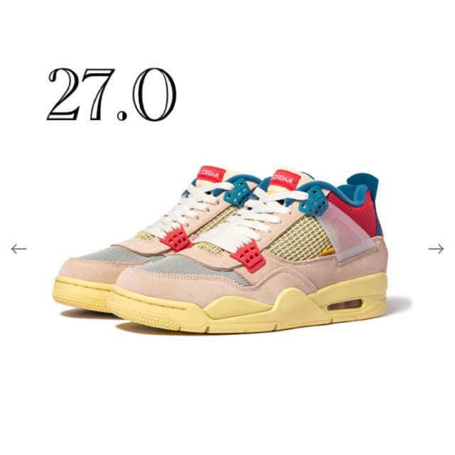 UNION NIKE AIR JORDAN 4 AJ IV GUAVA 27cm