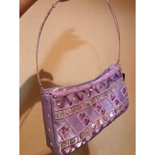 purple bijou bag(ハンドバッグ)
