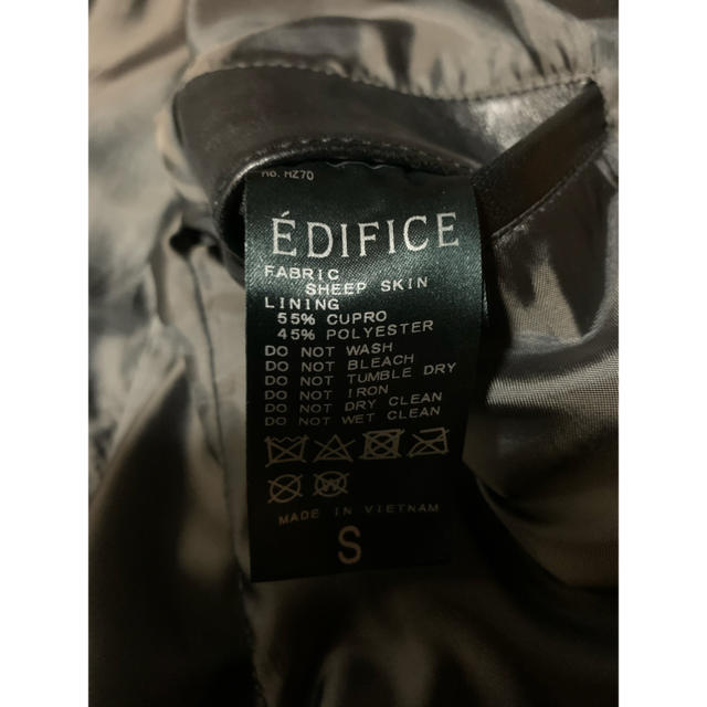 EDIFICE(エディフィス)の専用　EDIFICE シングルライダース　Sサイズ メンズのジャケット/アウター(ライダースジャケット)の商品写真