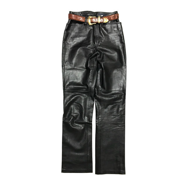 JOHN LAWRENCE SULLIVAN - 80-90s Goat Leather Pants Solid-Straight