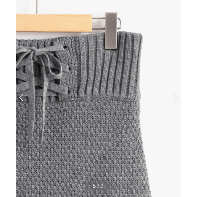 amelier MAJESTIC LEGON(アメリエルマジェスティックレゴン)のamelier MAJESTIC LEGON ウエスト編上げニットスカート レディースのスカート(ロングスカート)の商品写真