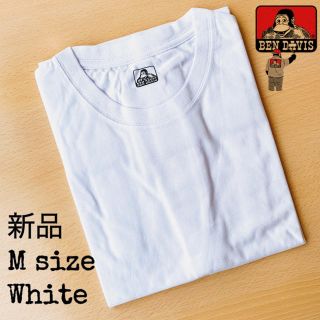 ベンデイビス(BEN DAVIS)の新品　ベンデイビス  クルーネック 半袖　Tシャツ 白　ホワイト　M(Tシャツ/カットソー(半袖/袖なし))