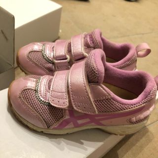 アシックス(asics)のasics 女の子　パールピンク　スニーカー   16.5cm(スニーカー)