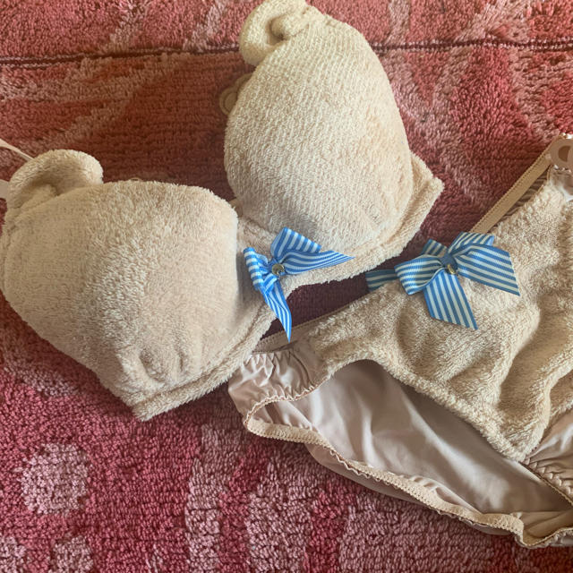 クマさんのブラ&ショーツセット★ハロウィンに可愛い⁉️ レディースの下着/アンダーウェア(ブラ&ショーツセット)の商品写真