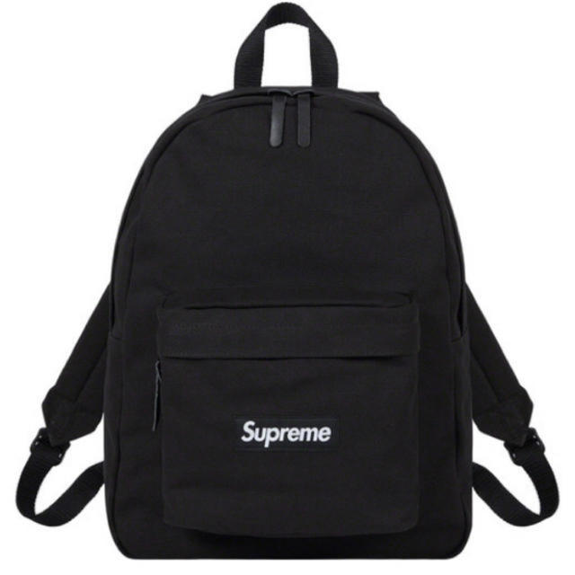 Supreme canvas backpack　ブラックバッグパック/リュック