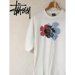 ステューシー(STUSSY)のSTUSSY ステューシー　花　フラワー　Flower XL 白(Tシャツ/カットソー(半袖/袖なし))