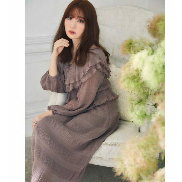 FRAY I.D(フレイアイディー)のher lip to Majolica Pleated Long Dress レディースのワンピース(ロングワンピース/マキシワンピース)の商品写真