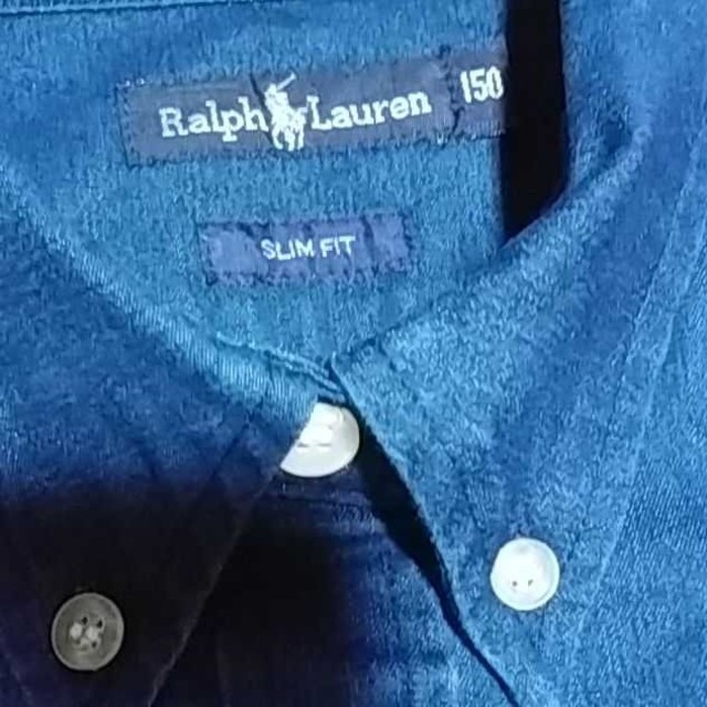 Ralph Lauren(ラルフローレン)のラルフローレン ボタンダウンシャツ美品150cm SLIM FIT キッズ/ベビー/マタニティのキッズ服男の子用(90cm~)(ブラウス)の商品写真