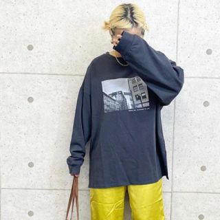 アングリッド(Ungrid)の⚠︎フォロー割対象外【新品タグ付き】フロントフォトロンT【ブラック】(Tシャツ(長袖/七分))