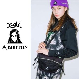 エックスガール(X-girl)の人気❗️X-girl × burton バートン コラボ ショルダーバッグ 黒(ボディバッグ/ウエストポーチ)