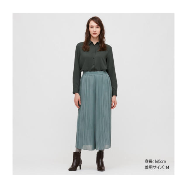 UNIQLO(ユニクロ)のプリーツスカートパンツ（グリーン） レディースのパンツ(キュロット)の商品写真