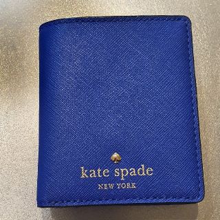 ケイトスペードニューヨーク(kate spade new york)のケイトスペード☆BLUEミニ財布 美品(財布)