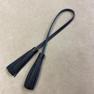 Italian leatherフリンジタッセルチャーム‼️Blackソフト(その他)