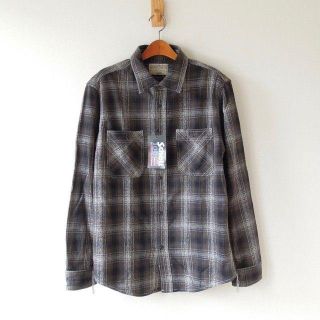 ショット(schott)のschott ワークシャツ 黒×チャコールグレーのチェック柄 L(m-257) (シャツ)