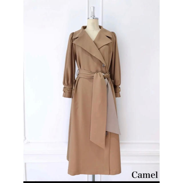 Her lip to Belted Dress Trench Coat - トレンチコート