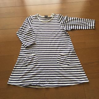 マリメッコ(marimekko)のマリメッコ♡ネイビーボーダーワンピ(ひざ丈ワンピース)