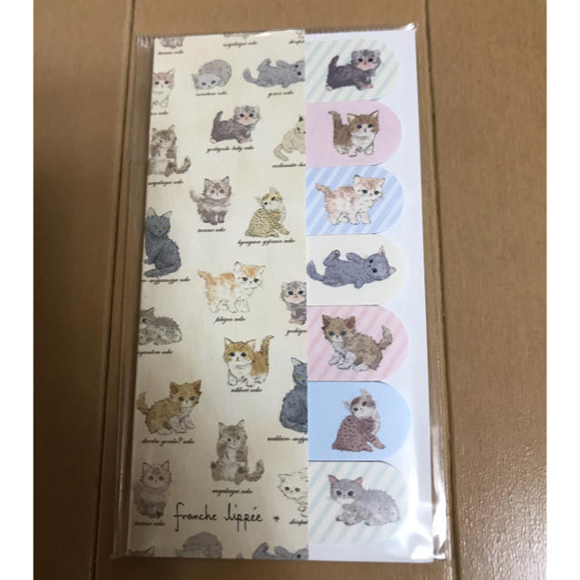 franche lippee(フランシュリッペ)のねこ図鑑　ふせん インテリア/住まい/日用品の文房具(ノート/メモ帳/ふせん)の商品写真