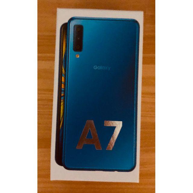 garaxy a7　モバイル　ブルー　SIMフリースマートフォン/携帯電話