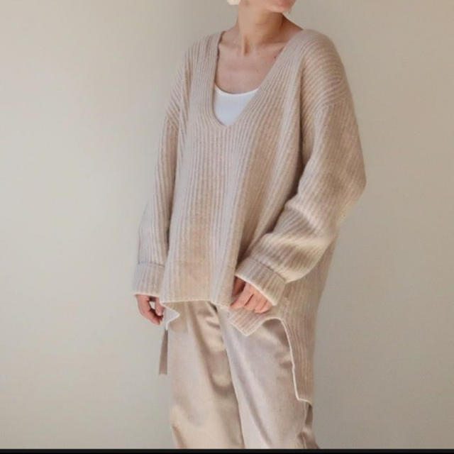 DEUXIEME CLASSE(ドゥーズィエムクラス)のargue RACOON WOOL AIRY FUR KNIT/MILK TEA レディースのトップス(ニット/セーター)の商品写真