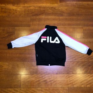 フィラ(FILA)のmeiri様専用　FILA キッズジャージ　パーカー　黒✖️ピンク(ジャケット/上着)