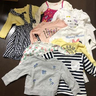 ブランシェス(Branshes)の新品美品あり！100サイズ女の子秋物長袖9点セット(Tシャツ/カットソー)