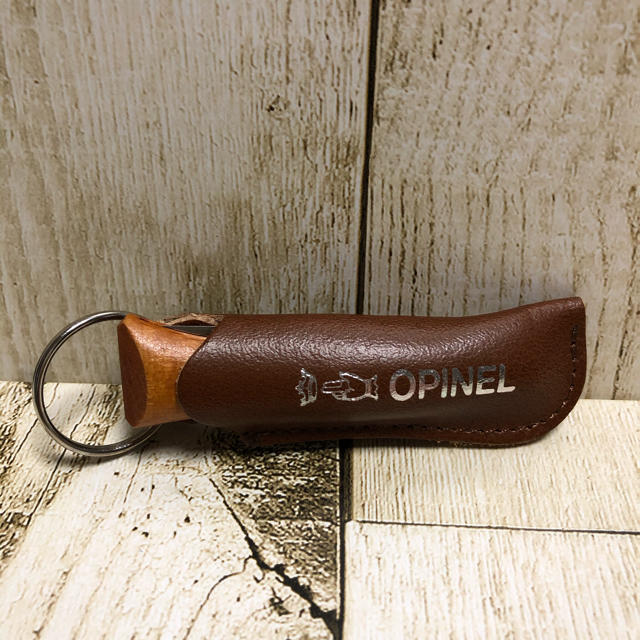 OPINEL(オピネル)のオピネル ステンレス フォールディングナイフ No.4 茶革ケース付 スポーツ/アウトドアのアウトドア(その他)の商品写真