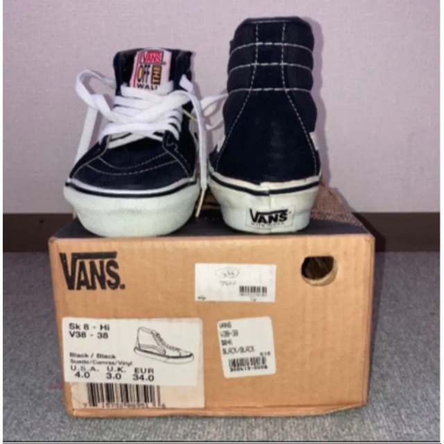 22cm  MADE IN USA新品 　VANS Sk8-Hi 黒  箱付き