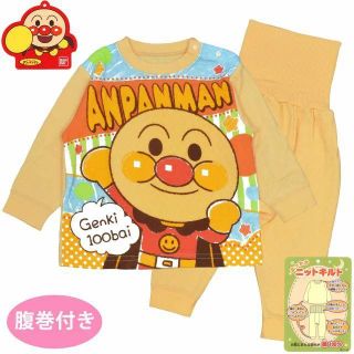 アンパンマン(アンパンマン)の新品　90cm　アンパンマン　アンパンマンあったか素材腹巻付き長袖パジャマ(パジャマ)