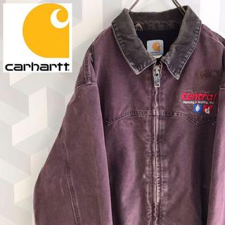 カーハート(carhartt)の【Carhartt】希少 XLメキシコ製 企業ロゴ ダック ジャケット パープル(ブルゾン)