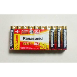 パナソニック(Panasonic)の送料無料　Panasonic アルカリ乾電池単4形　20本セット(バッテリー/充電器)