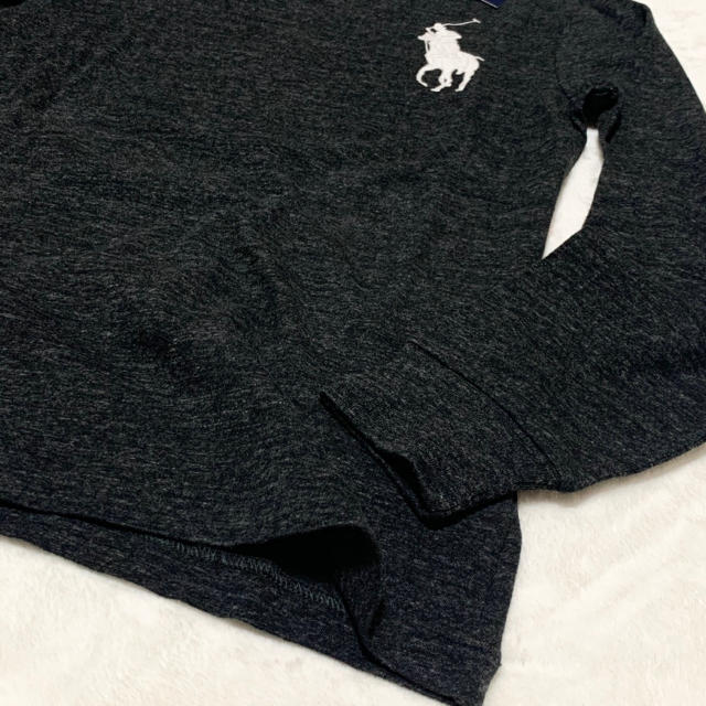 POLO RALPH LAUREN(ポロラルフローレン)のメンズ M 新品 ビッグポニー ロングスリーブ T / ヘザーブラック メンズのトップス(Tシャツ/カットソー(七分/長袖))の商品写真