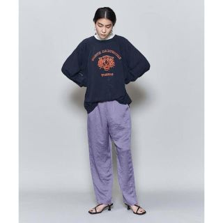 ビューティアンドユースユナイテッドアローズ(BEAUTY&YOUTH UNITED ARROWS)の6(ROKU)NEW SATIN PANTS ライラック(カジュアルパンツ)