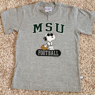 スヌーピー(SNOOPY)のミシガン州立大学Tシャツ　スヌーピー  フットボール(Tシャツ(長袖/七分))