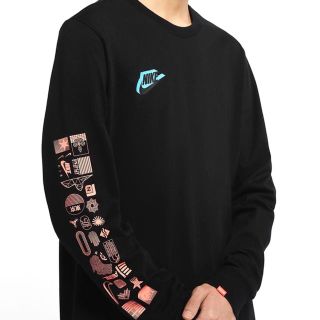 ナイキ(NIKE)のNIKE ナイキロンTシャツ ナイキ長袖Tシャツ 黒(Tシャツ/カットソー(七分/長袖))