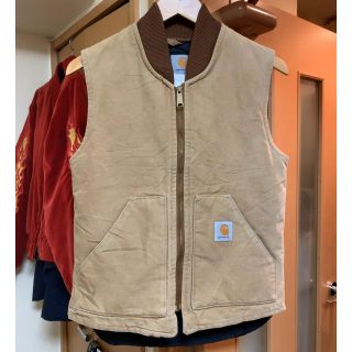 カーハート(carhartt)のcarhartt  ダックベスト　ベージュ　Sサイズ(ベスト)