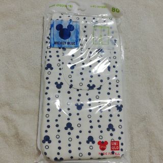 ユニクロ(UNIQLO)の新品　UNIQLO幼児レギンス7分丈Mickey Mouse柄80cm(パンツ)