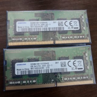 サムスン(SAMSUNG)のSAMSUNG ノートパソコン メモリ　4GB×2合計8GB DDR4-2666(ノートPC)