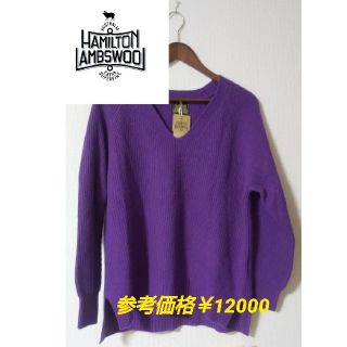 ハミルトン(Hamilton)のHAMILTON LAMSWOOL 新品Vネックセーター(ニット/セーター)