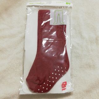 ユニクロ(UNIQLO)の新品　UNIQLO幼児ニットタイツ滑り止め付き80cm(靴下/タイツ)