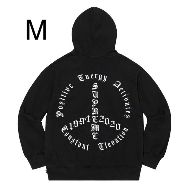 Supreme Peace Hooded Sweatshirt M blackメンズ