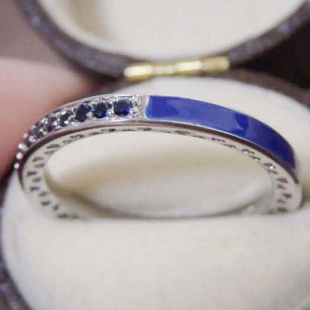 即購入OK【BR163】ブルーの3WAYデザインシルバーリング指輪大きいサイズ レディースのアクセサリー(リング(指輪))の商品写真