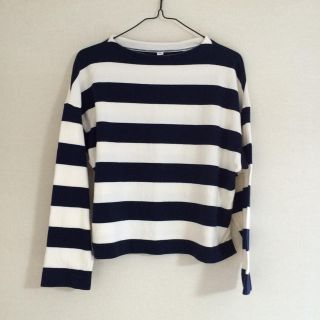 ユニクロ(UNIQLO)のボーダーモックネックT(Tシャツ(長袖/七分))