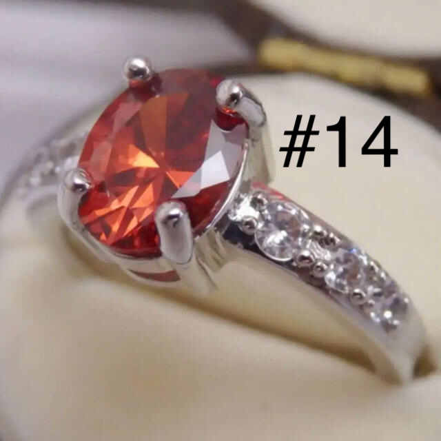即購入OK【RR081】レッドカラーのczダイヤモンドキラキラゴールドリング指輪 レディースのアクセサリー(リング(指輪))の商品写真