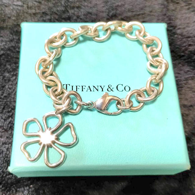 【美品】TIFFANY&Co. フラワー モチーフ ブレスレット