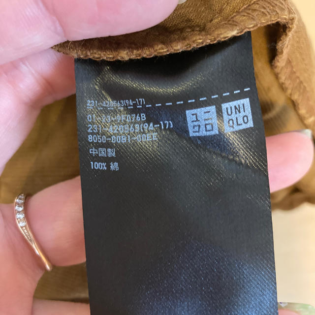 UNIQLO(ユニクロ)のUNIQLO コーデュロイ　スキッパーシャツ　茶色　M レディースのトップス(シャツ/ブラウス(長袖/七分))の商品写真