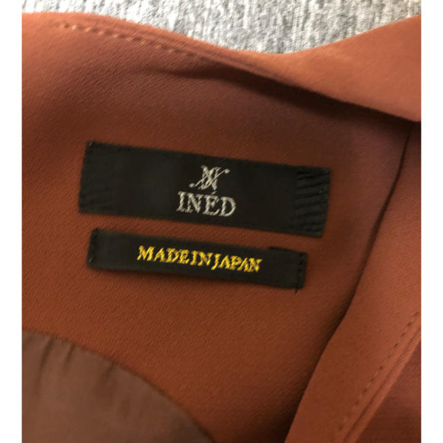 INED(イネド)のINED ブラウン ワンピース レディースのワンピース(ひざ丈ワンピース)の商品写真