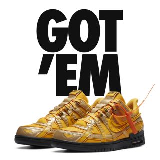 ナイキ(NIKE)のラバーダンク×off white University Gold(スニーカー)