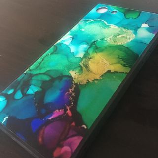 iphone 7,8,SE2 ケース 水彩マーブル(iPhoneケース)