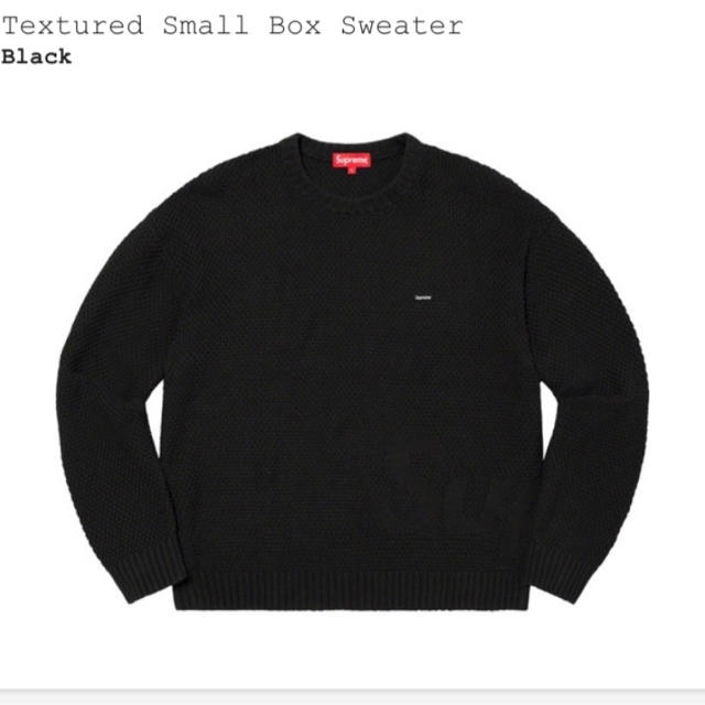supreme small box sweater 20AW 黒 サイズLトップス